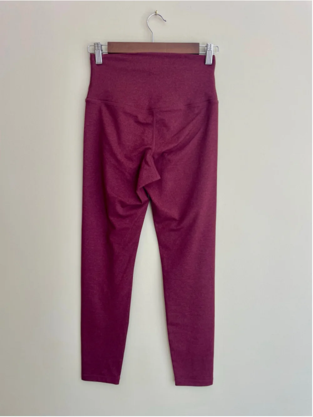 Quince Ultra Soft Activewear Set Women M Burgundy Crop Tank High Rise Leggings